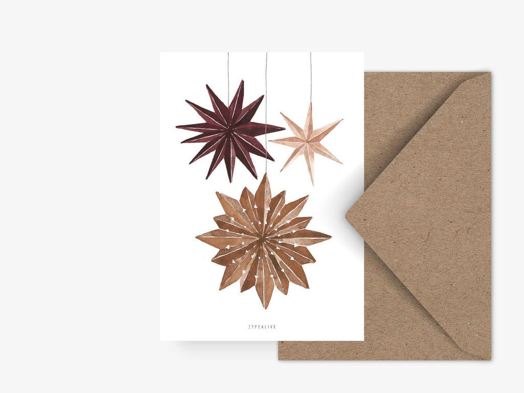 Kort "Paper Stars"