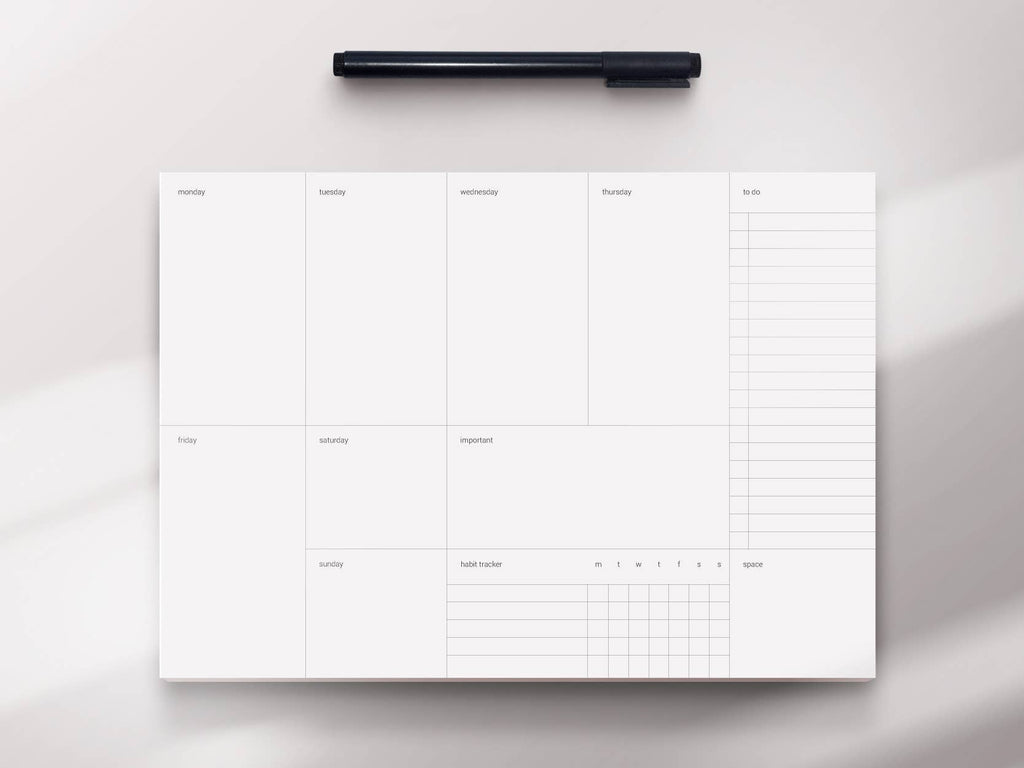 Weekly Desk Planner "Plain"