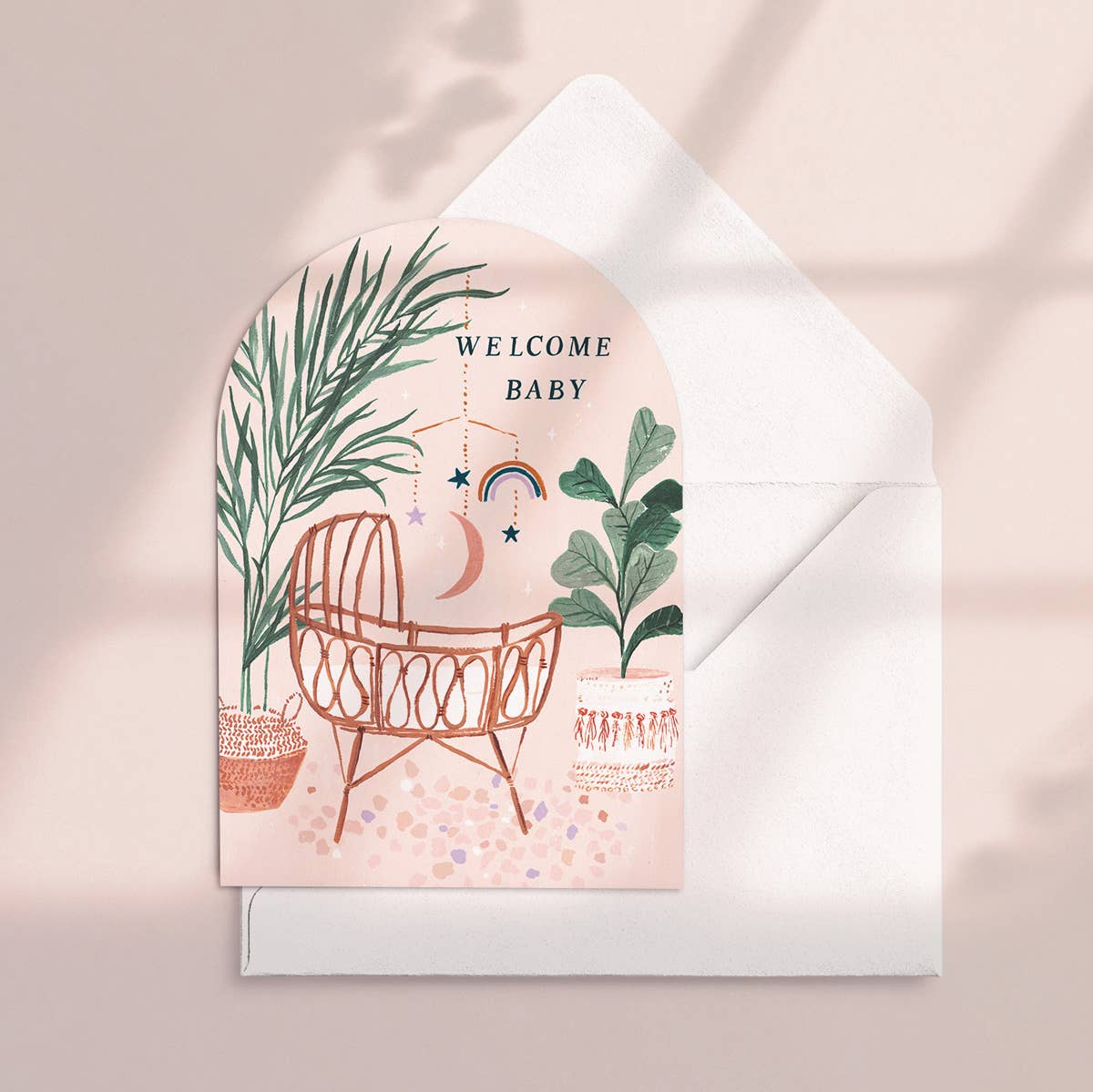 Welcome Baby | Dobbelt kort med konvolutt