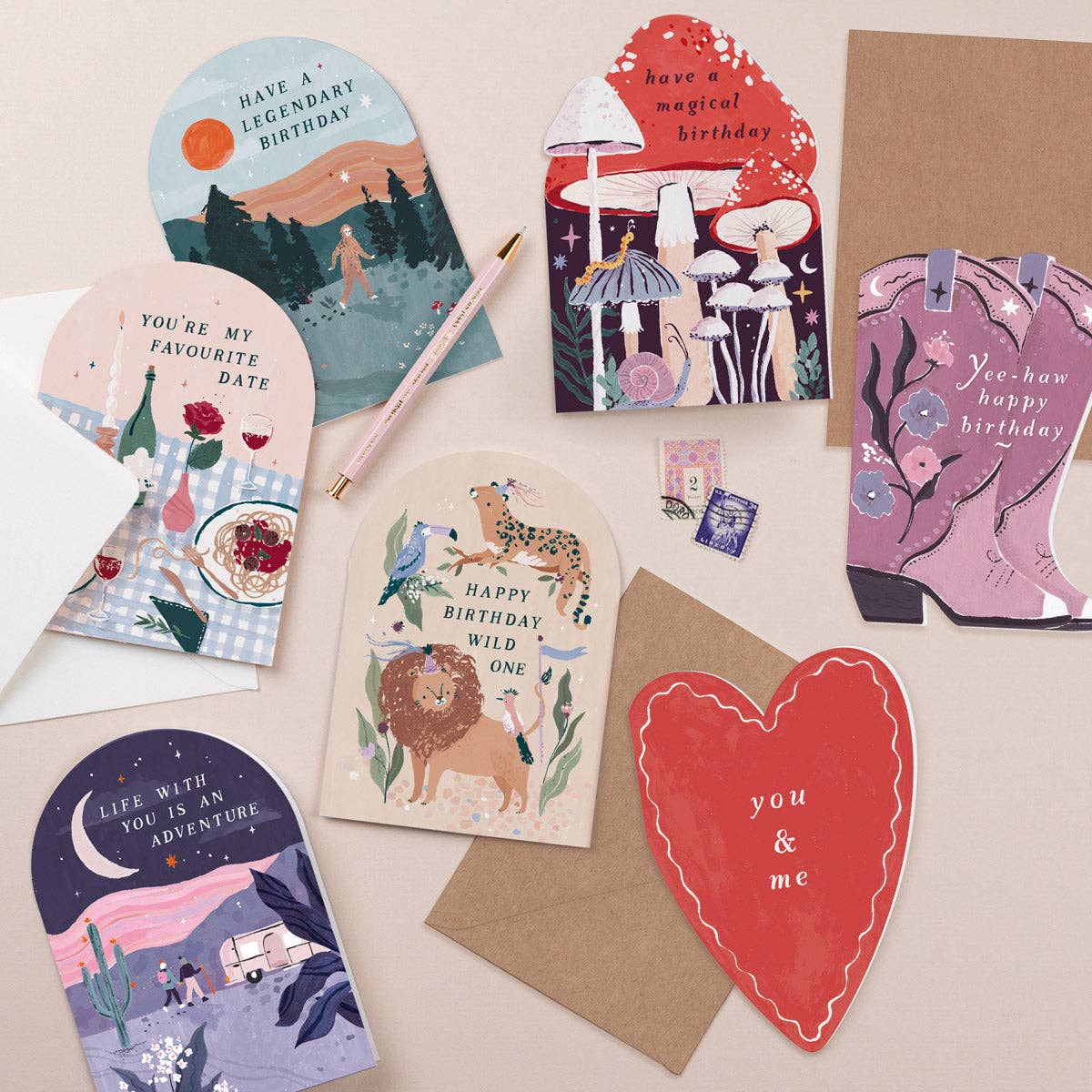 You & Me Heart | Kort med konvolutt