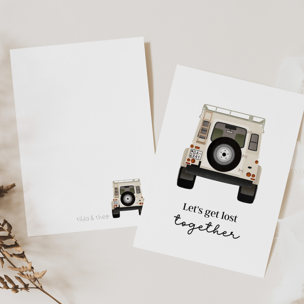 Kort med konvolutt | Let's get lost together