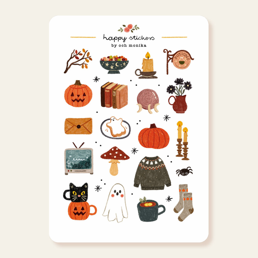 Spooky Halloween klistremerker