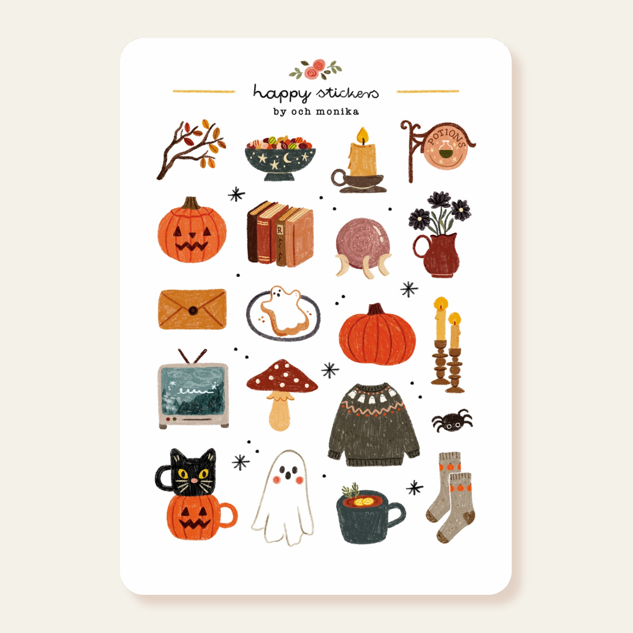 Spooky Halloween klistremerker