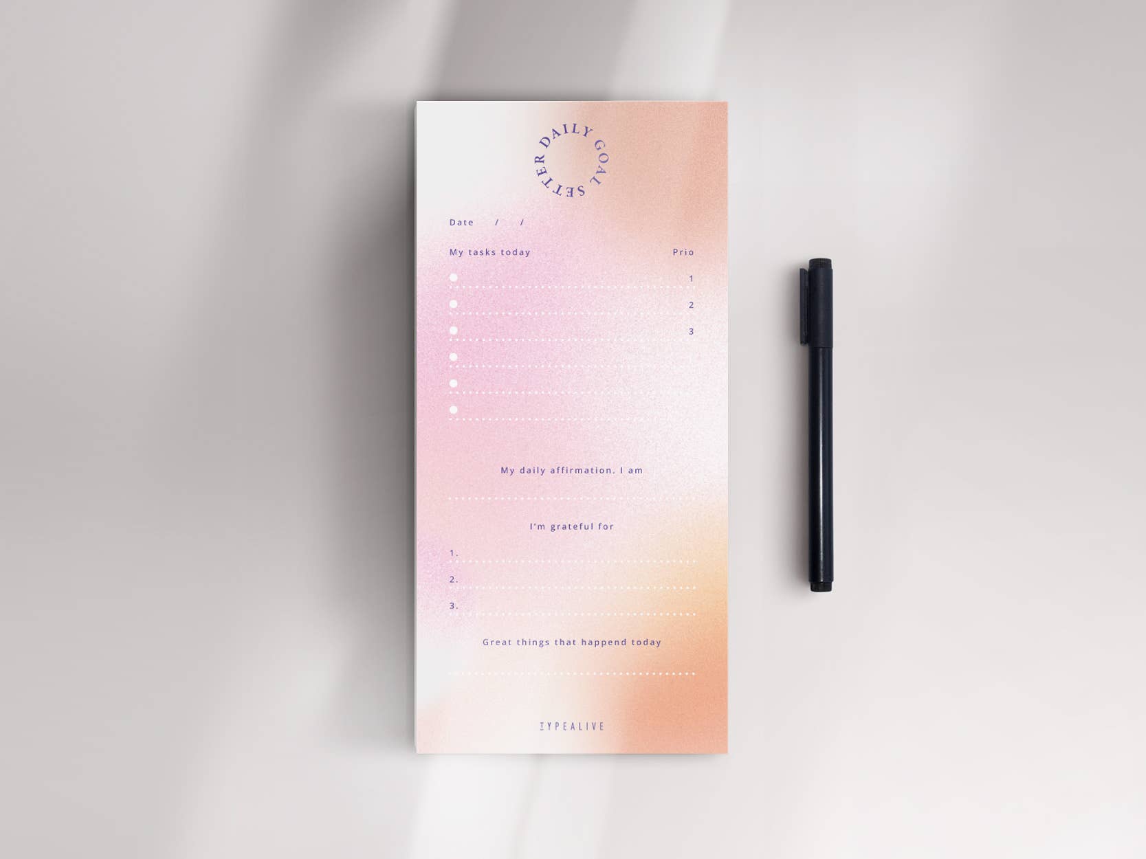 Notepad Daily Goals