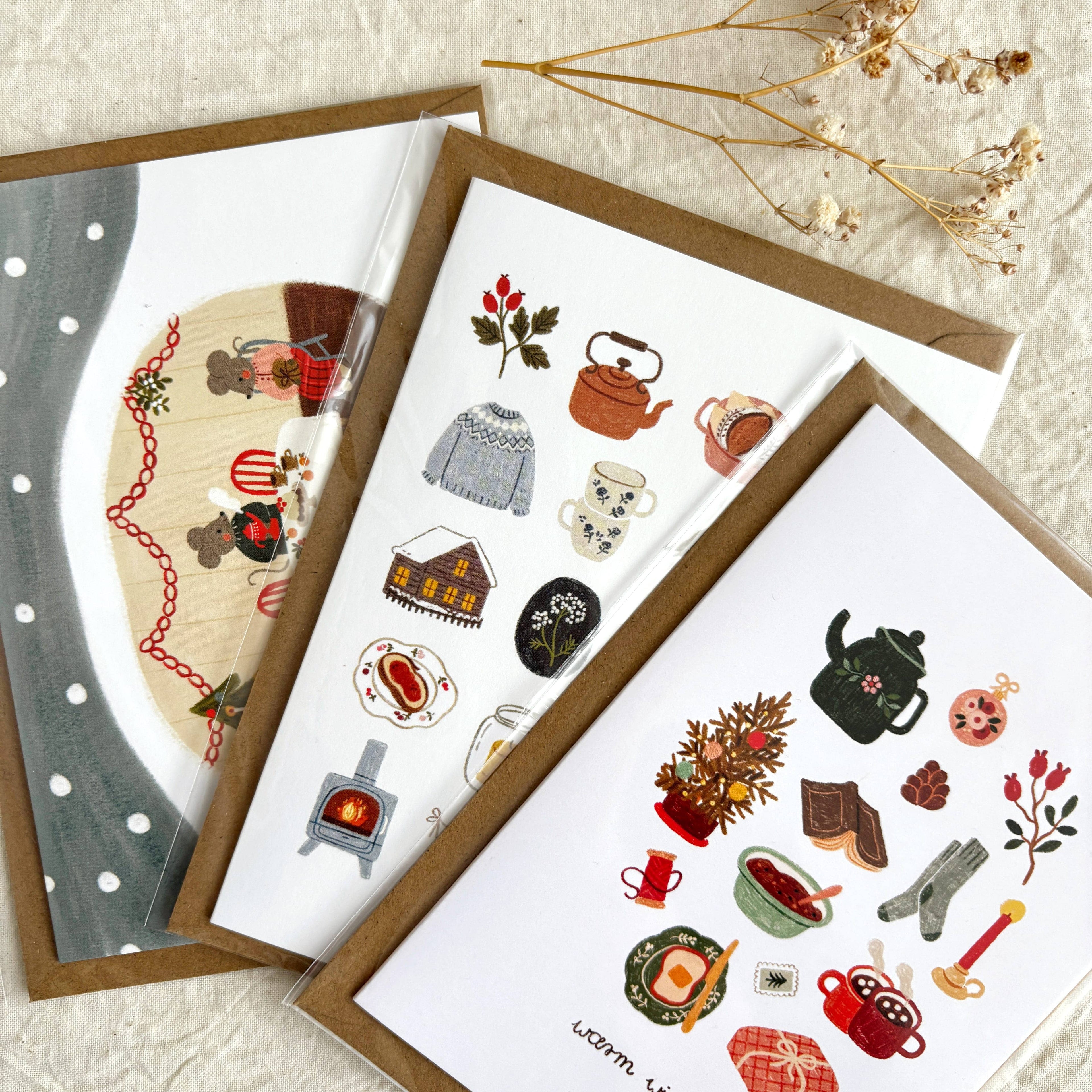 Christmas in the Mouse House | Kort med konvolutt