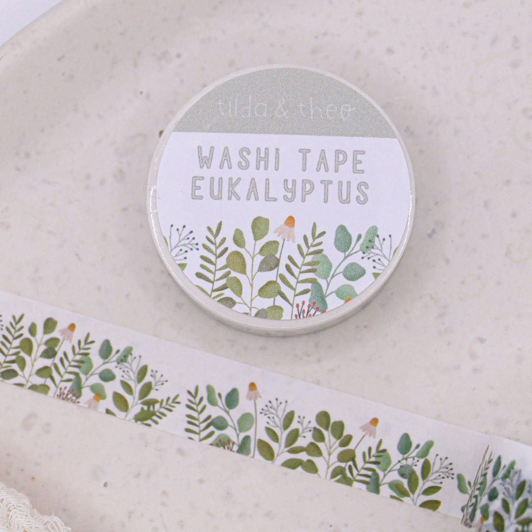 Washi Tape Eucalyptus Flower Meadow