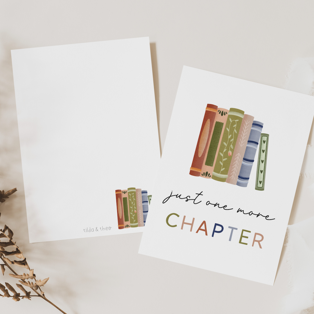 “One more chapter” | Kort med konvolutt
