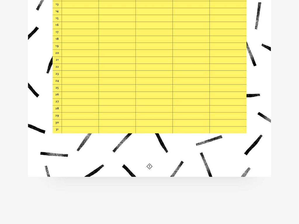 Stor familiekalender A3 Black & White