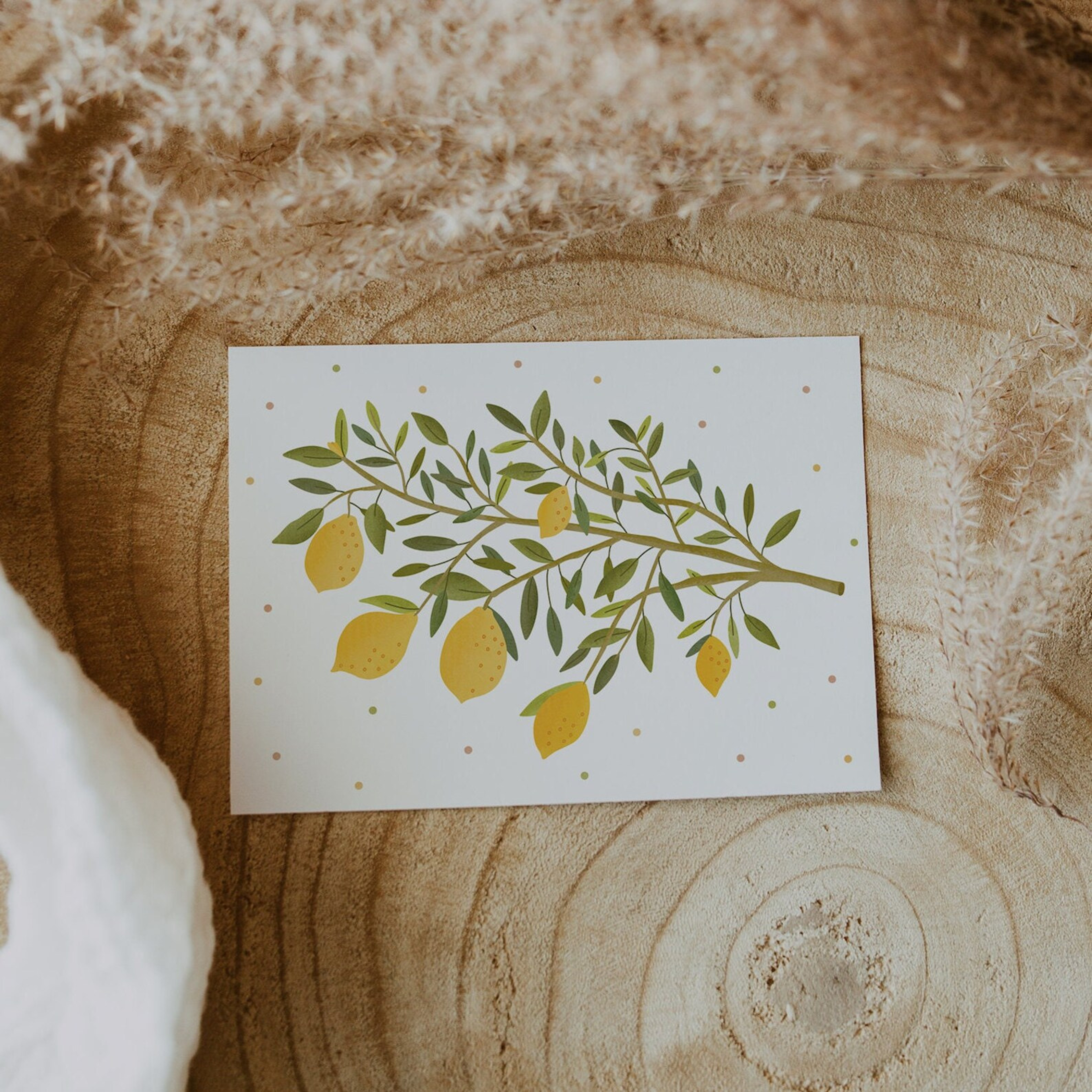 Kort med konvolutt Lemon Branch