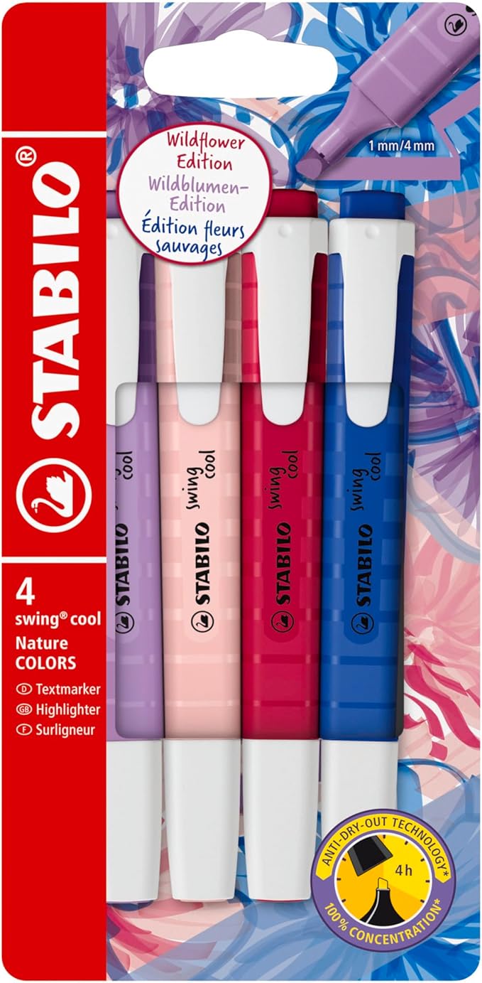 Stabilo Swing Cool Wild Flower Highlightere 4 farger