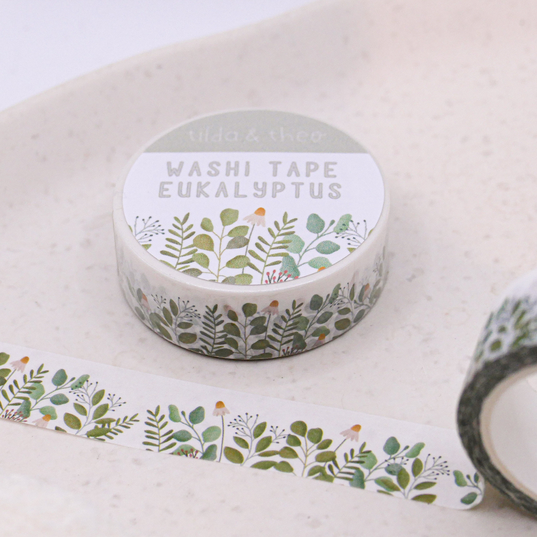Washi Tape Eucalyptus Flower Meadow