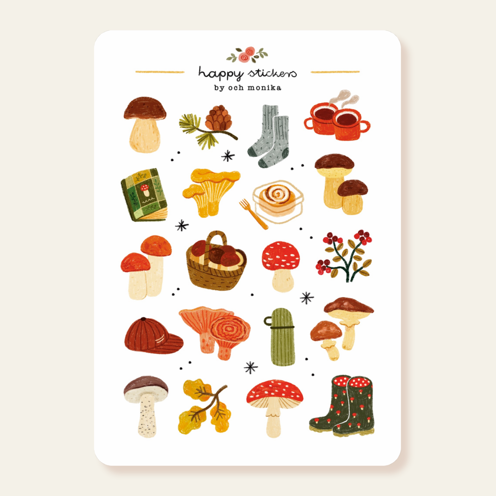 Mushroom Picking klistremerker
