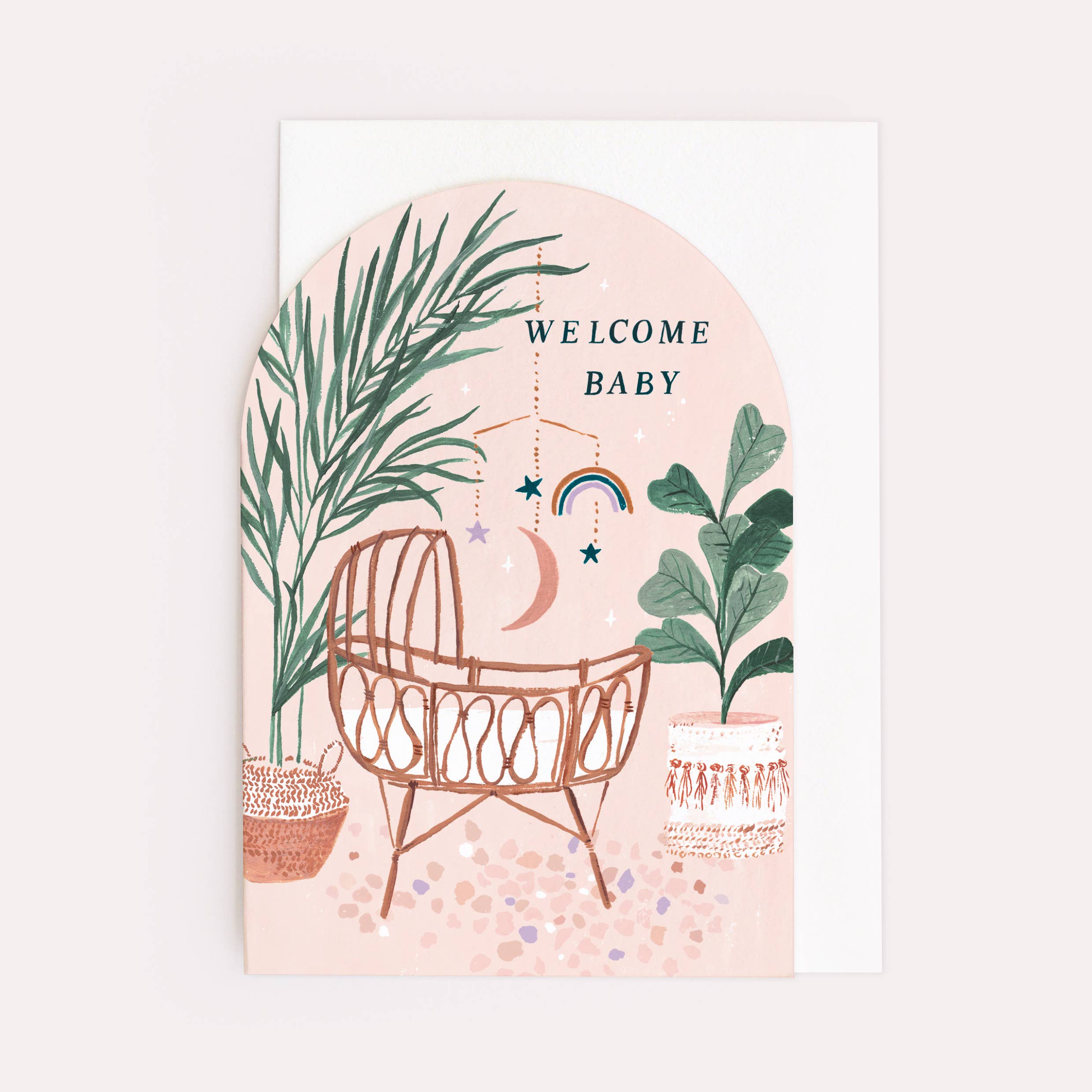 Welcome Baby | Dobbelt kort med konvolutt