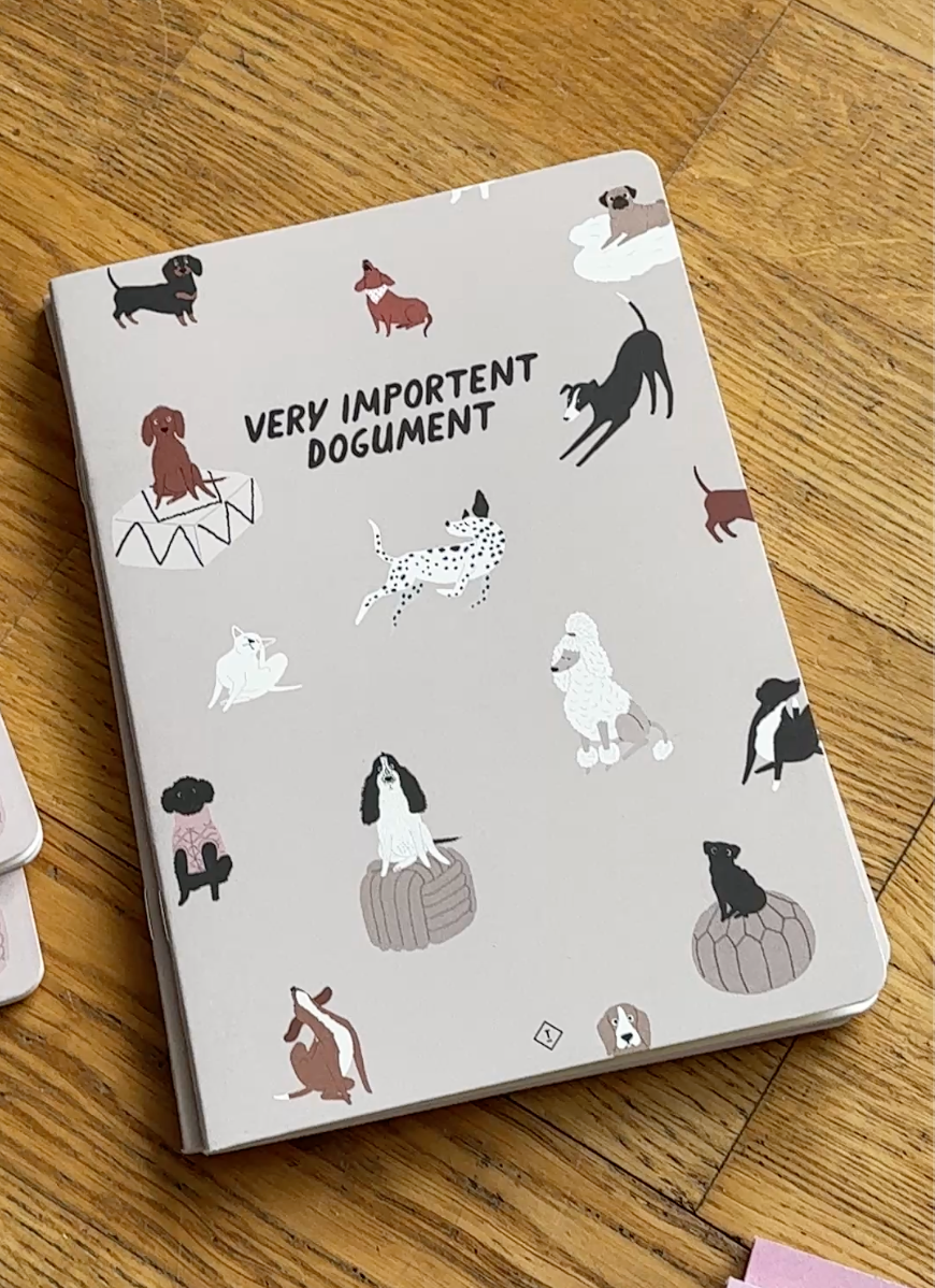 Notatbok "Very important DOGument"
