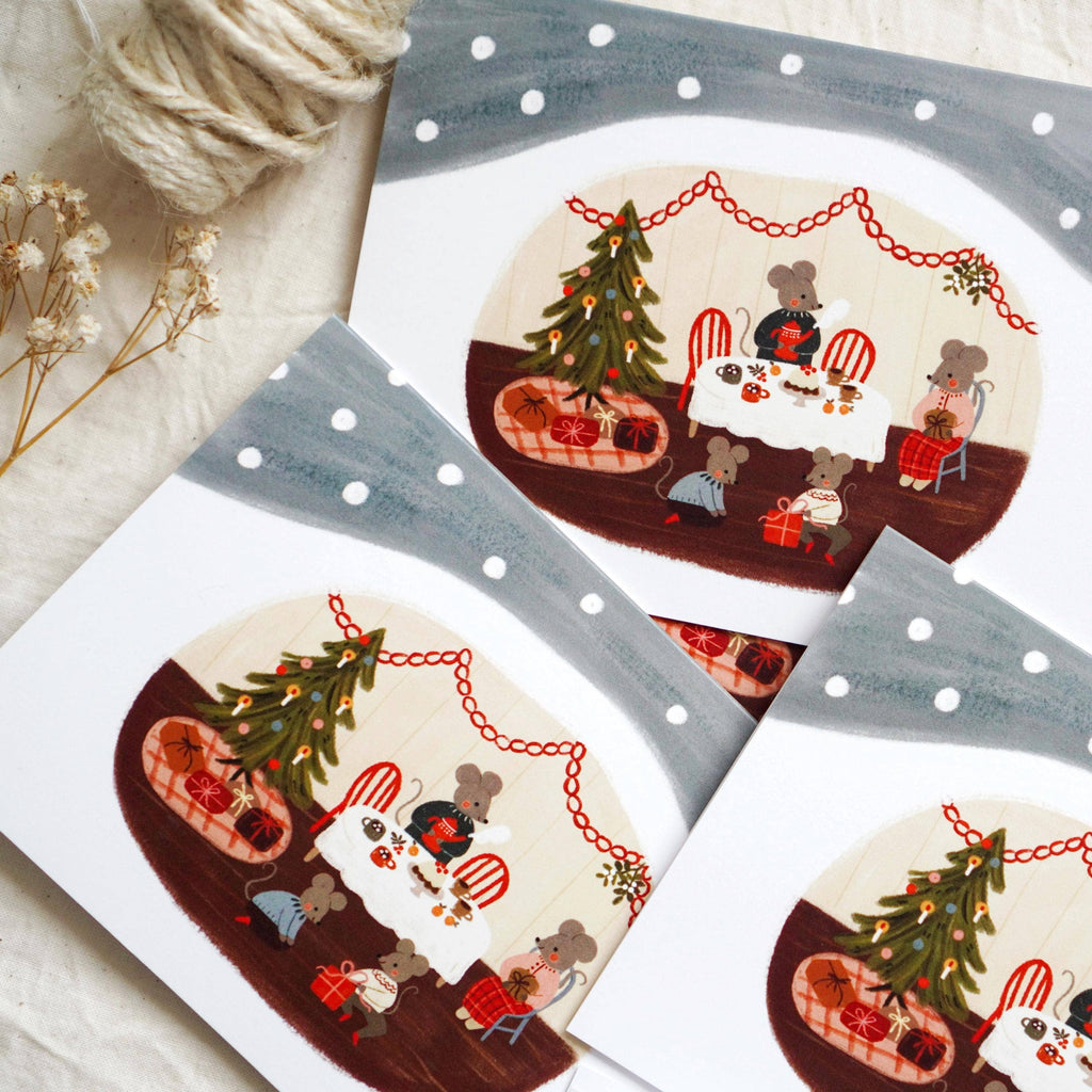 Christmas in the Mouse House | Kort med konvolutt