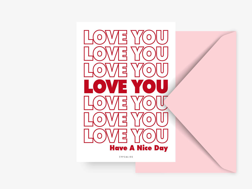 Kort "Love You"