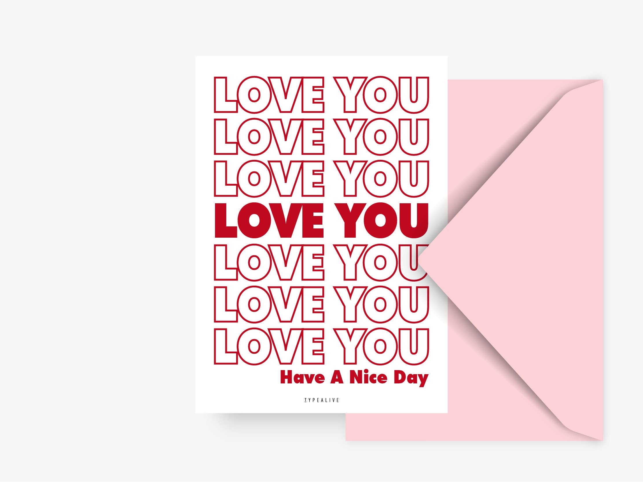 Kort "Love You"