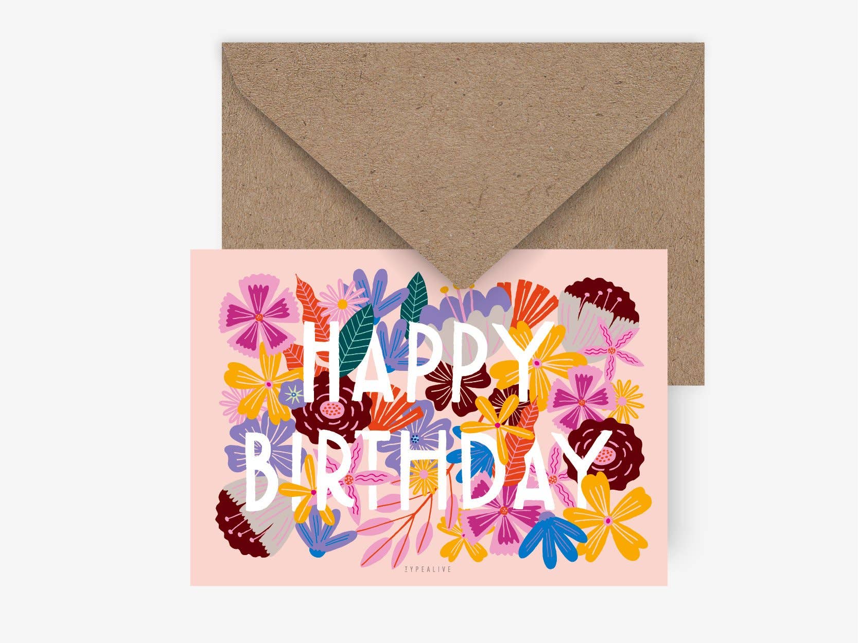 Kort "Bloomy Birthday"