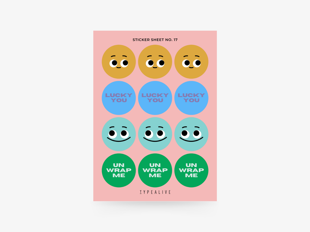 Gaveklistremerker "Sticker Sheet No. 17"
