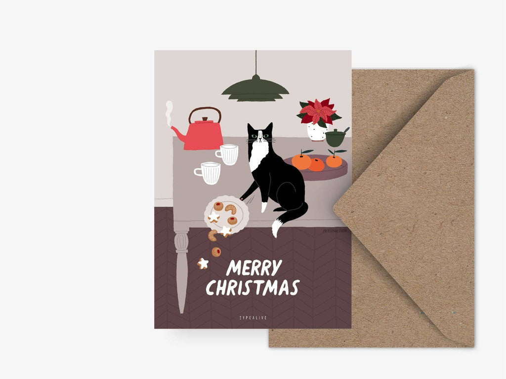 Kort “Cats Merry Christmas"