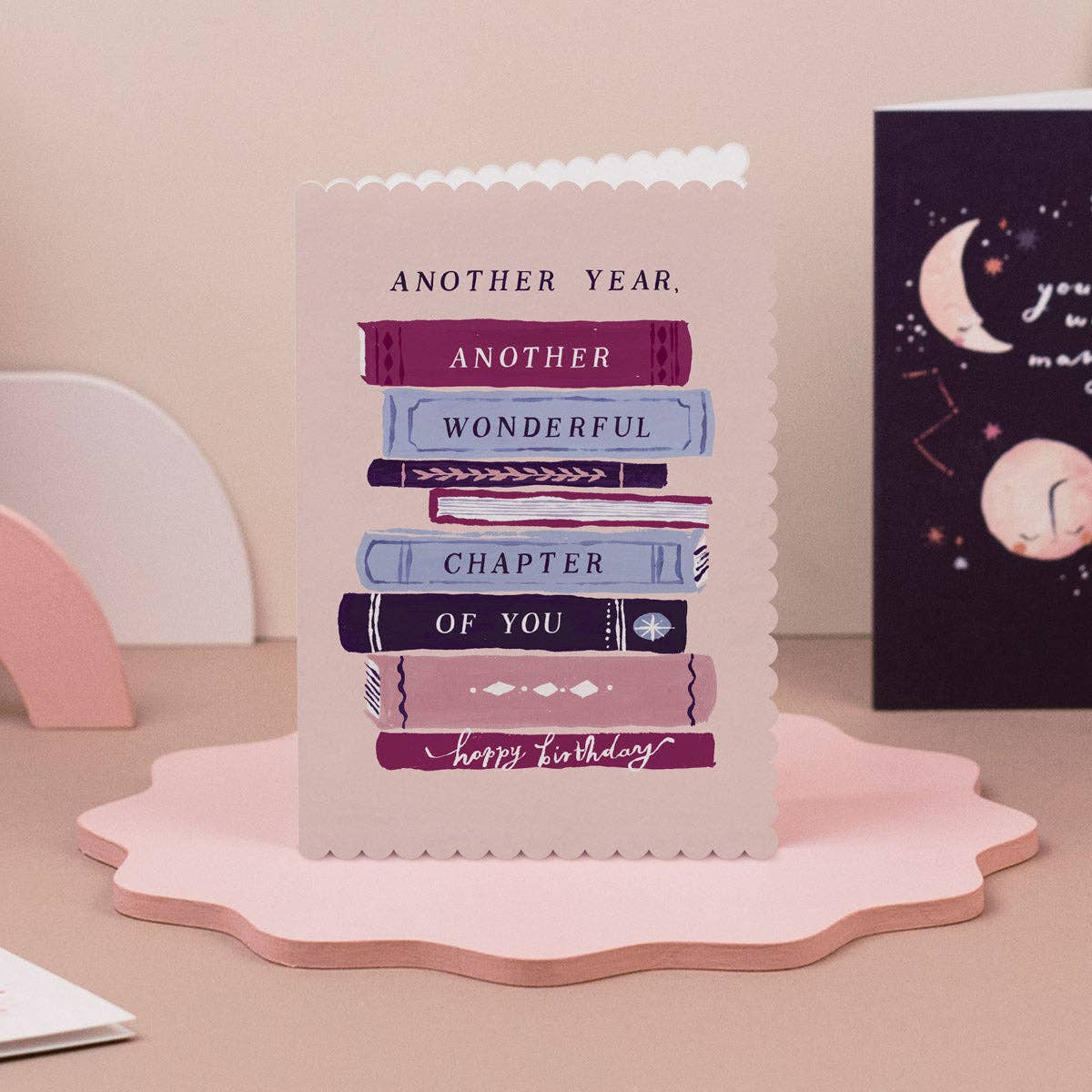 Bookish Birthday | Dobbelt kort med konvolutt