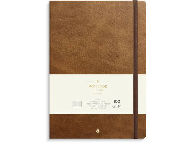 Notatbok BURDE Deluxe A5 cognac