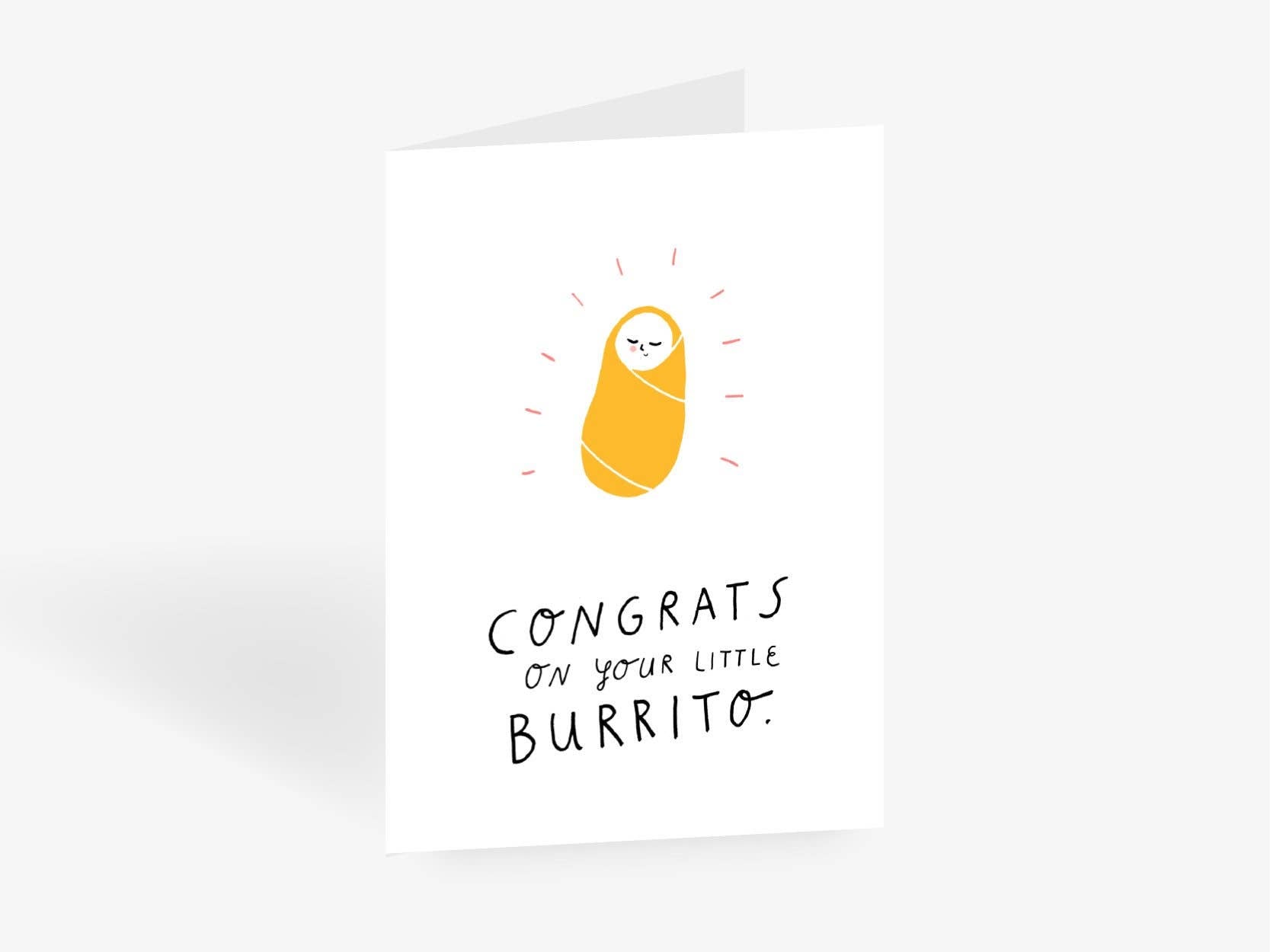 Dobbelt kort "Little Burrito" med konvolutt