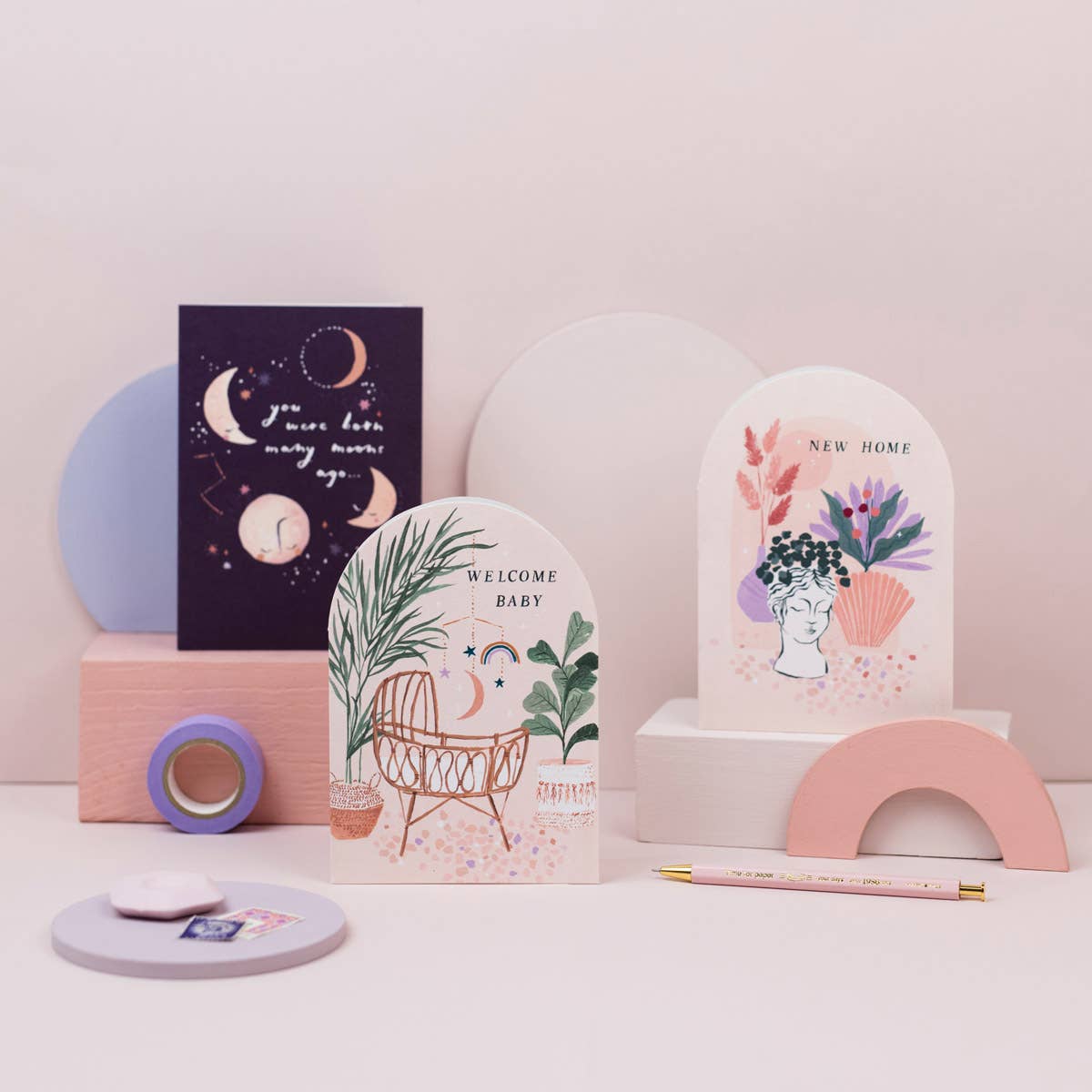 Welcome Baby | Dobbelt kort med konvolutt