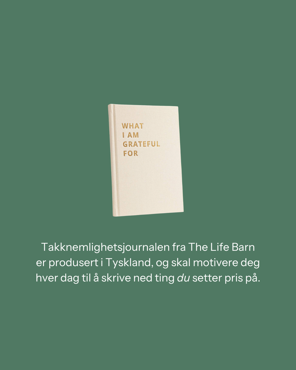 Takknemlighetsjournal | The Life Barn